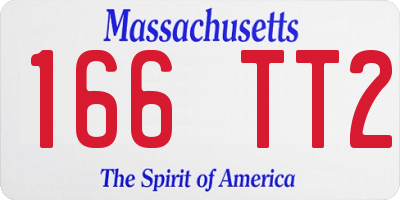 MA license plate 166TT2