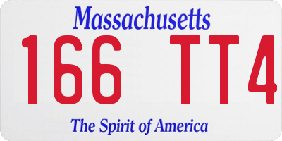MA license plate 166TT4
