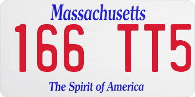 MA license plate 166TT5