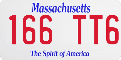 MA license plate 166TT6