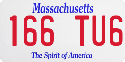 MA license plate 166TU6