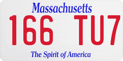MA license plate 166TU7