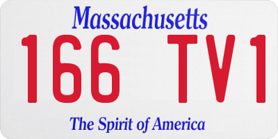 MA license plate 166TV1
