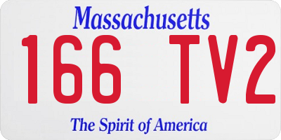MA license plate 166TV2