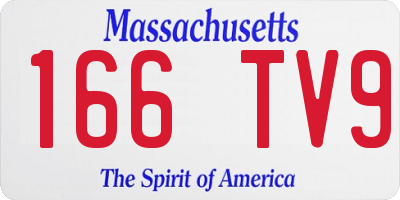 MA license plate 166TV9