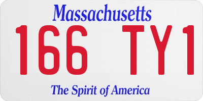 MA license plate 166TY1