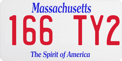 MA license plate 166TY2