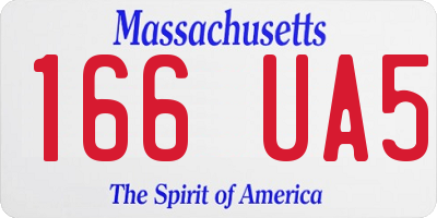 MA license plate 166UA5