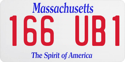 MA license plate 166UB1