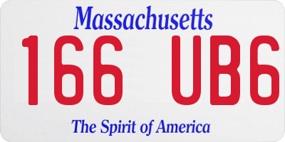 MA license plate 166UB6