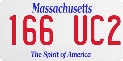MA license plate 166UC2