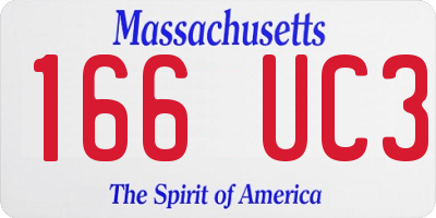 MA license plate 166UC3