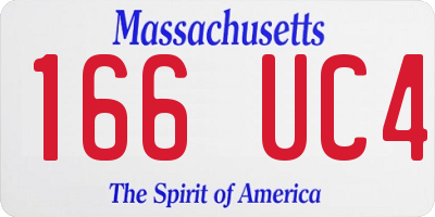 MA license plate 166UC4