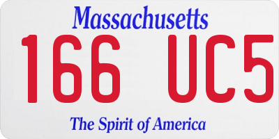 MA license plate 166UC5