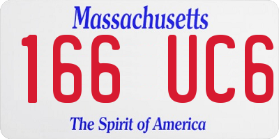 MA license plate 166UC6