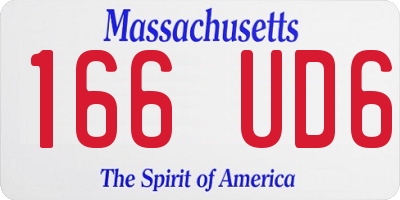 MA license plate 166UD6
