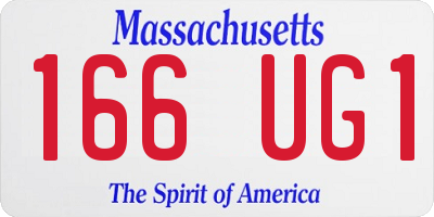 MA license plate 166UG1