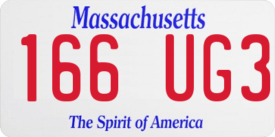 MA license plate 166UG3