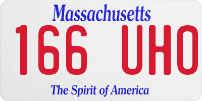 MA license plate 166UH0