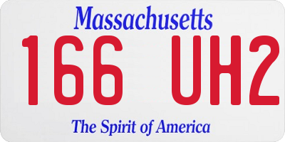 MA license plate 166UH2
