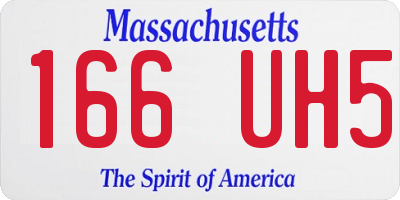 MA license plate 166UH5