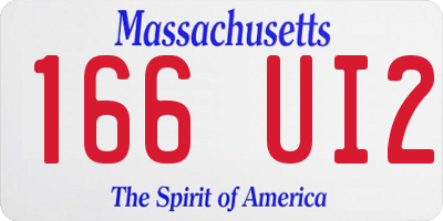 MA license plate 166UI2