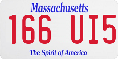 MA license plate 166UI5