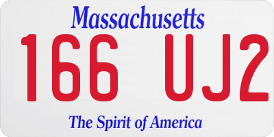 MA license plate 166UJ2