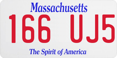 MA license plate 166UJ5