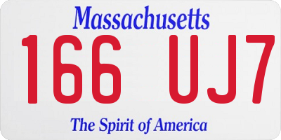 MA license plate 166UJ7