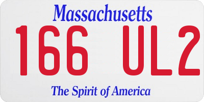 MA license plate 166UL2