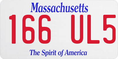 MA license plate 166UL5