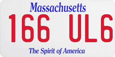 MA license plate 166UL6