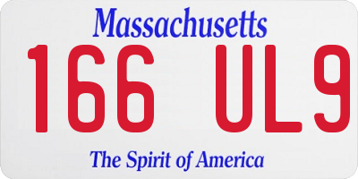 MA license plate 166UL9