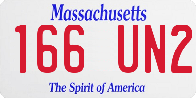 MA license plate 166UN2