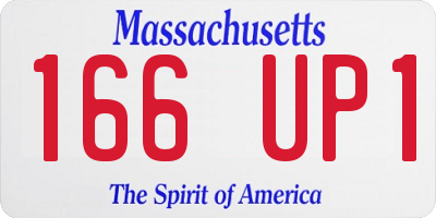 MA license plate 166UP1