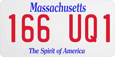 MA license plate 166UQ1