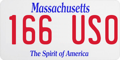 MA license plate 166US0