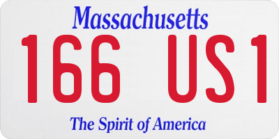 MA license plate 166US1