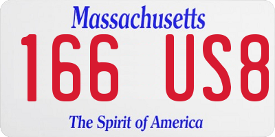 MA license plate 166US8