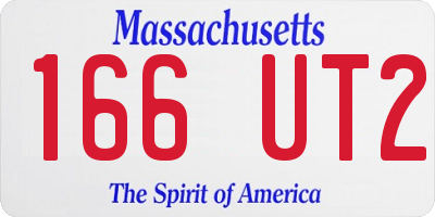 MA license plate 166UT2