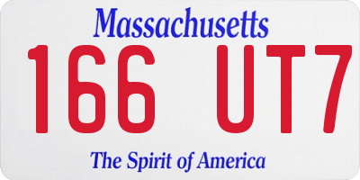 MA license plate 166UT7