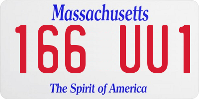MA license plate 166UU1