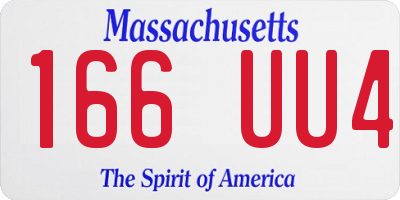 MA license plate 166UU4