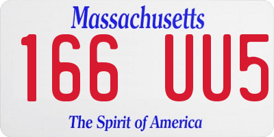 MA license plate 166UU5