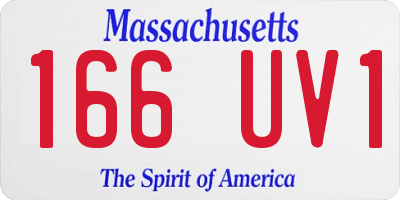 MA license plate 166UV1