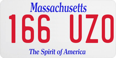 MA license plate 166UZ0