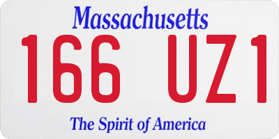 MA license plate 166UZ1