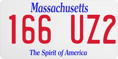 MA license plate 166UZ2