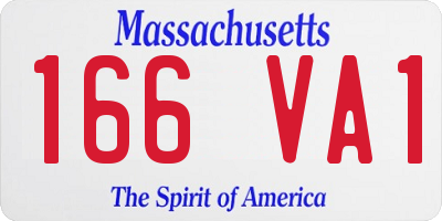 MA license plate 166VA1
